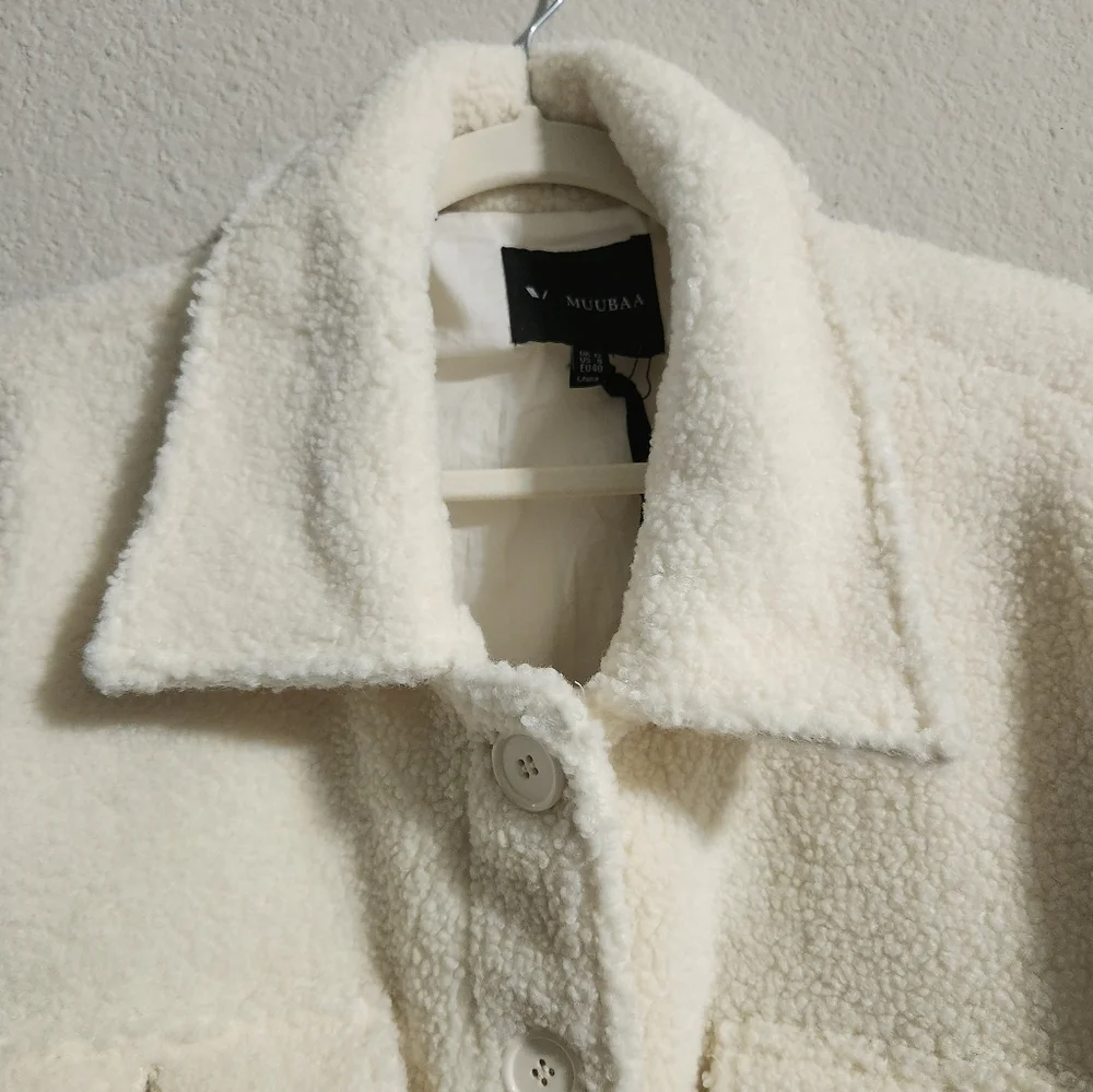 Muubaa NWT Portia Longline Faux Fur Shacket Women’s US 8 (UK 12) - Picture 5 of 10